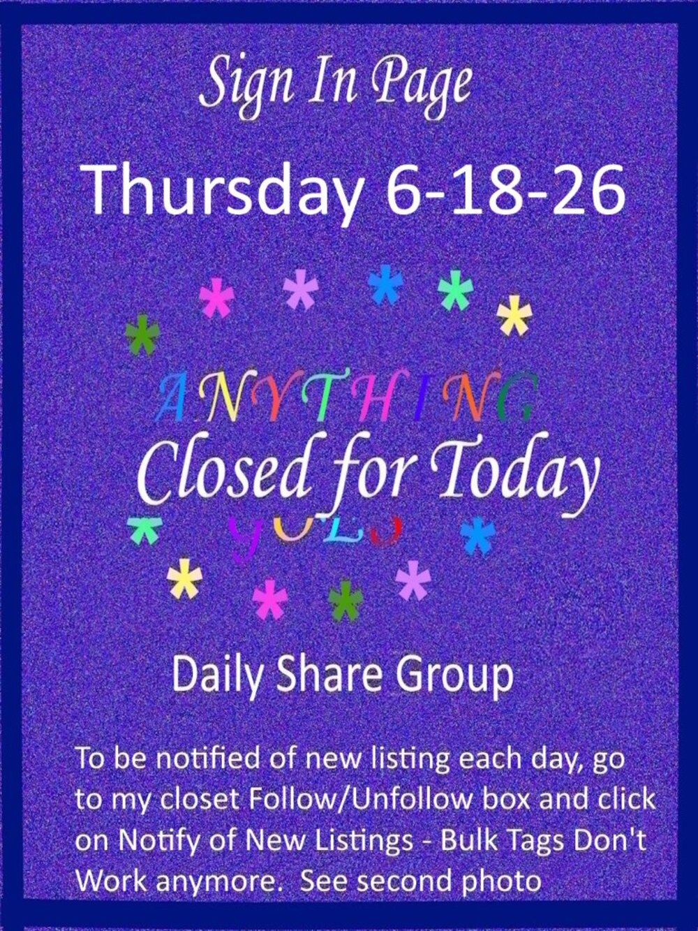 Thursday 6-18-26 Anything Goes Share Group - Part One Sign In Page